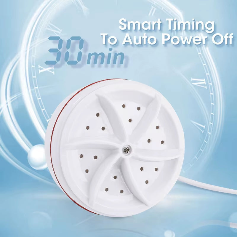 Portable Mini Turbo Washer USB Powered Cleaning Washing Machine for Underwear Socks Mini Ultrasonic Turbo Washer for Home Travel