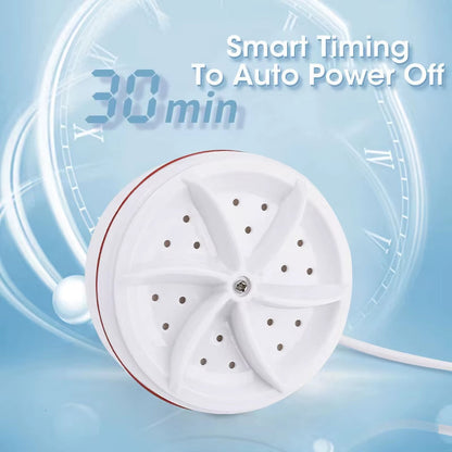 Portable Mini Turbo Washer USB Powered Cleaning Washing Machine for Underwear Socks Mini Ultrasonic Turbo Washer for Home Travel